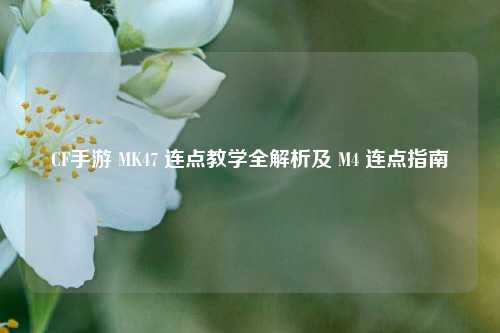 CF手游 MK47 连点教学全解析及 M4 连点指南