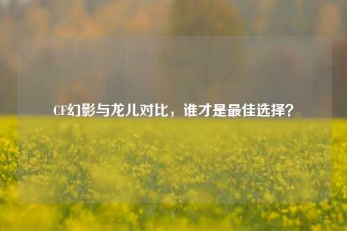 CF幻影与龙儿对比,谁才是最佳选择?