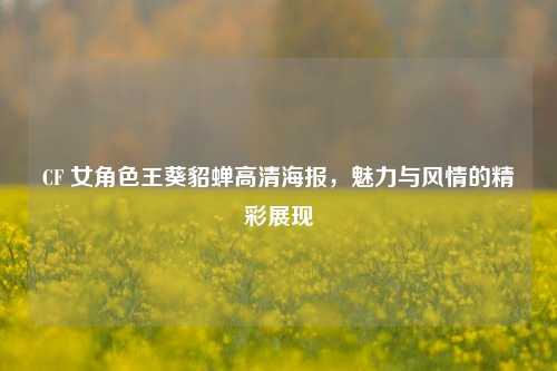 CF 女角色王葵貂蝉高清海报,魅力与风情的精彩展现