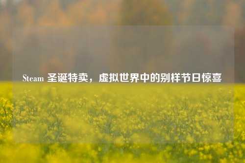 Steam 圣诞特卖，虚拟世界中的别样节日惊喜