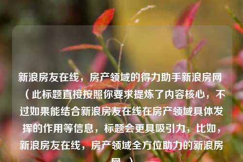 新浪房友在线，房产领域的得力助手新浪房网 （此标题直接按照你要求提炼了内容核心，不过如果能结合新浪房友在线在房产领域具体发挥的作用等信息，标题会更具吸引力，比如，新浪房友在线，房产领域全方位助力的新浪房网  ）