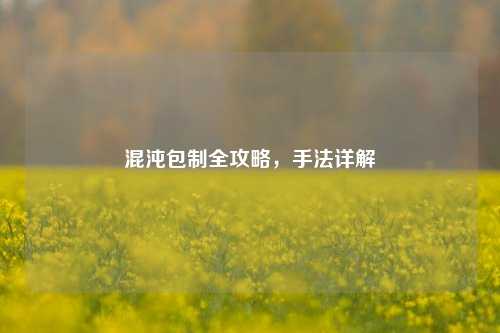 混沌包制全攻略,手法详解