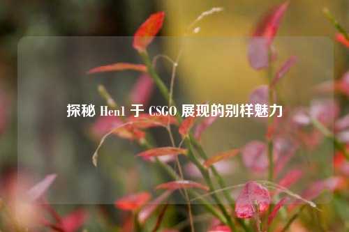 探秘 Hen1 于 CSGO 展现的别样魅力