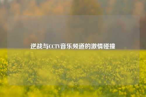 逆战与CCTV音乐频道的激情碰撞