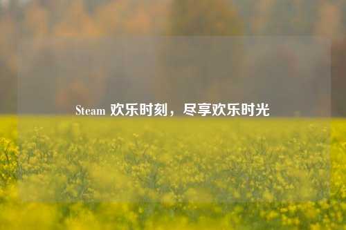 Steam 欢乐时刻，尽享欢乐时光