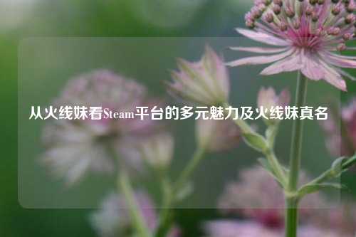 从火线妹看Steam平台的多元魅力及火线妹真名