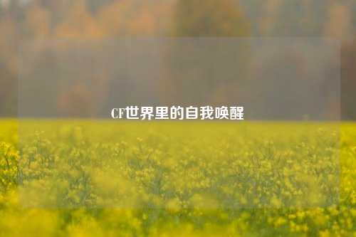CF世界里的自我唤醒