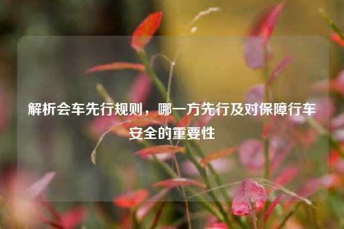 解析会车先行规则,哪一方先行及对保障行车安全的重要性