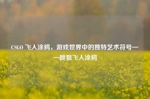 CSGO 飞人涂鸦,游戏世界中的独特艺术符号——跳狙飞人涂鸦