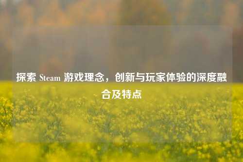 探索 Steam 游戏理念,创新与玩家体验的深度融合及特点