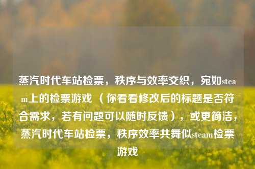 蒸汽时代车站检票,秩序与效率交织,宛如steam上的检票游戏 (你看看修改后的标题是否符合需求,若有问题可以随时反馈),或更简洁,蒸汽时代车站检票,秩序效率共舞似steam检票游戏