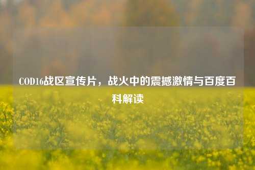 COD16战区宣传片,战火中的震撼激情与百度百科解读