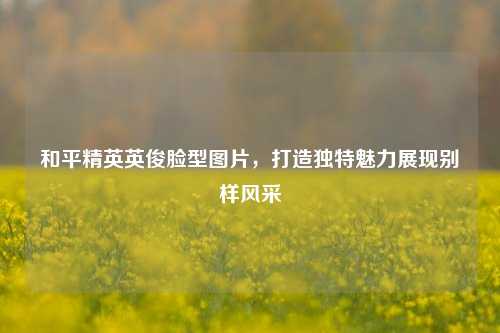 和平精英英俊脸型图片,打造独特魅力展现别样风采