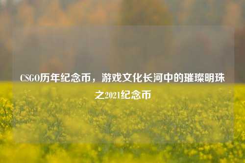 CSGO历年纪念币,游戏文化长河中的璀璨明珠之2021纪念币
