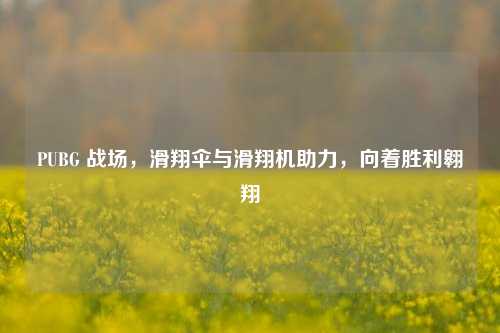 PUBG 战场,滑翔伞与滑翔机助力,向着胜利翱翔