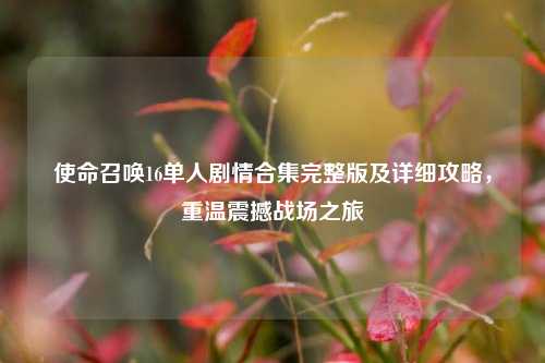使命召唤16单人剧情合集完整版及详细攻略,重温震撼战场之旅