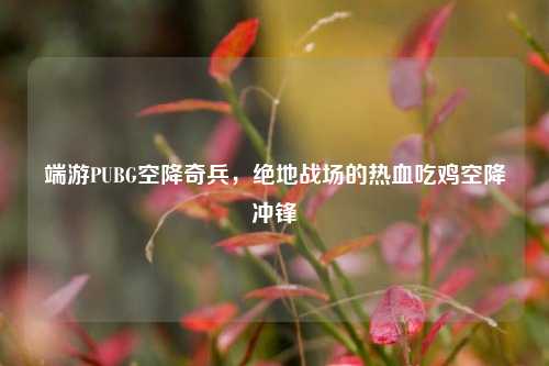 端游PUBG空降奇兵,绝地战场的热血吃鸡空降冲锋