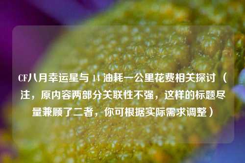 CF八月幸运星与 14 油耗一公里花费相关探讨 （注，原内容两部分关联性不强，这样的标题尽量兼顾了二者，你可根据实际需求调整）