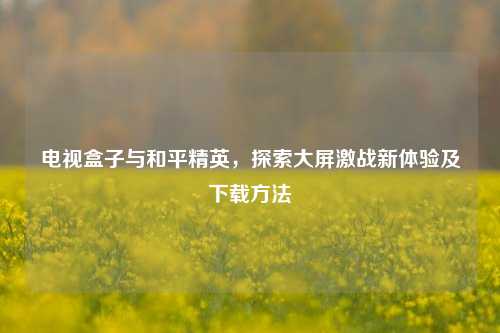 电视盒子与和平精英，探索大屏激战新体验及下载方法