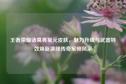 王者荣耀诸葛亮星元皮肤,魅力升级与武器特效焕新演绎传奇军师风采
