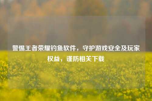 警惕王者荣耀钓鱼软件,守护游戏安全及玩家权益,谨防相关下载