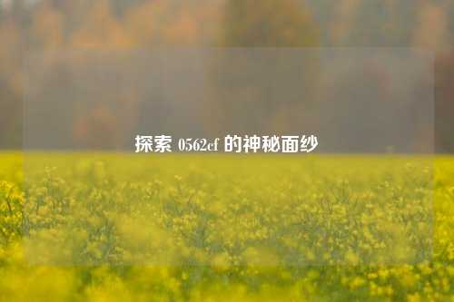 探索 0562cf 的神秘面纱