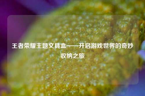 王者荣耀主题文具盒——开启游戏世界的奇妙收纳之旅