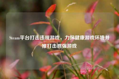 Steam平台打击违规游戏,力保健康游戏环境并推打击感强游戏