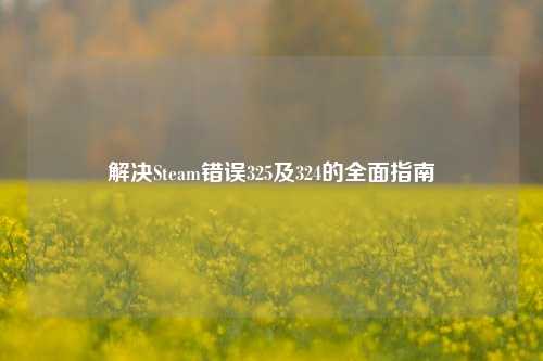 解决Steam错误325及324的全面指南