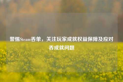 警惕Steam吞单,关注玩家成就权益保障及应对吞成就问题