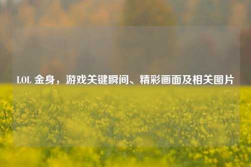 LOL 金身,游戏关键瞬间、精彩画面及相关图片