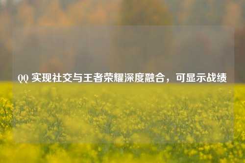QQ 实现社交与王者荣耀深度融合，可显示战绩