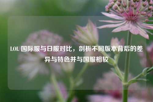 LOL 国际服与日服对比,剖析不同版本背后的差异与特色并与国服相较