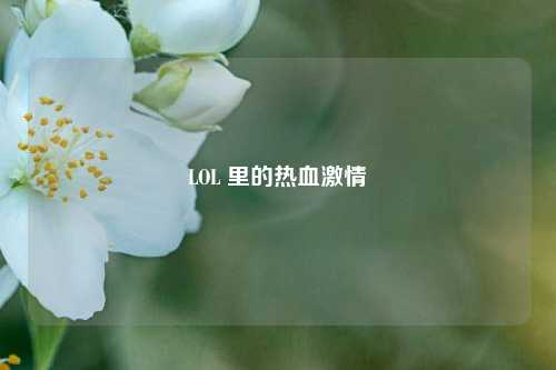 LOL 里的热血激情
