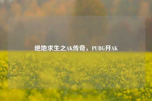 绝地求生之AK传奇,PUBG开AK