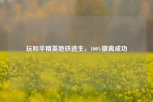 玩和平精英地铁逃生，100%撤离成功