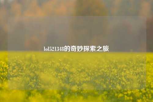 lol521348的奇妙探索之旅