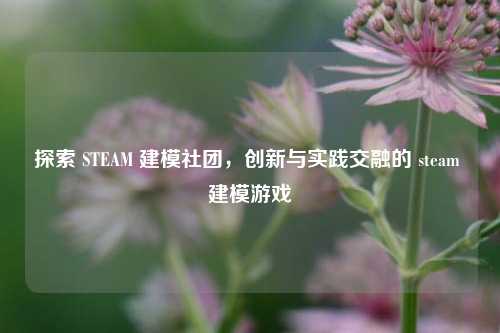 探索 STEAM 建模社团,创新与实践交融的 steam 建模游戏
