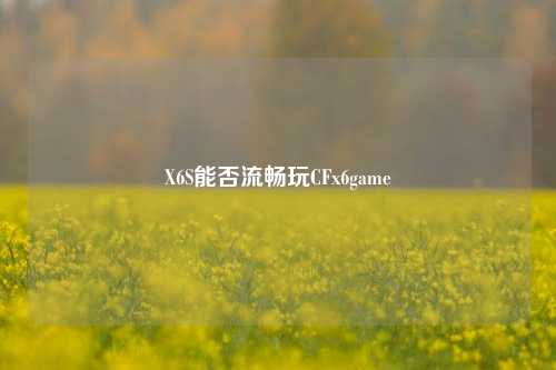 X6S能否流畅玩CFx6game