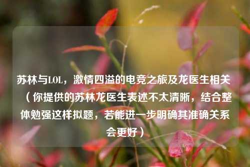 苏林与LOL，激情四溢的电竞之旅及龙医生相关 （你提供的苏林龙医生表述不太清晰，结合整体勉强这样拟题，若能进一步明确其准确关系会更好）