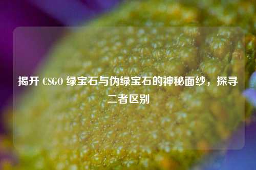 揭开 CSGO 绿宝石与伪绿宝石的神秘面纱,探寻二者区别