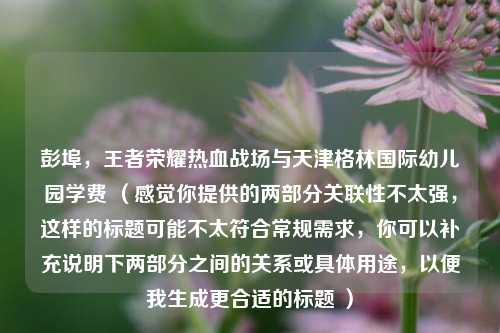 彭埠，王者荣耀热血战场与天津格林国际幼儿园学费 （感觉你提供的两部分关联性不太强，这样的标题可能不太符合常规需求，你可以补充说明下两部分之间的关系或具体用途，以便我生成更合适的标题 ）