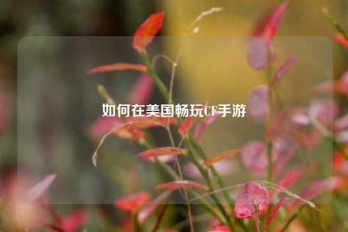 如何在美国畅玩CF手游