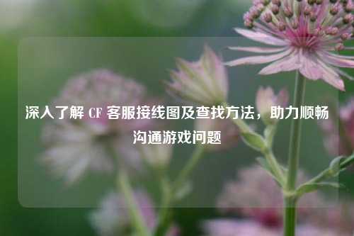 深入了解 CF 客服接线图及查找方法，助力顺畅沟通游戏问题