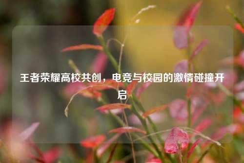 王者荣耀高校共创，电竞与校园的激情碰撞开启