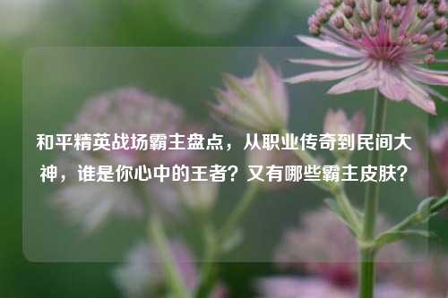 和平精英战场霸主盘点,从职业传奇到民间大神,谁是你心中的王者?又有哪些霸主皮肤?