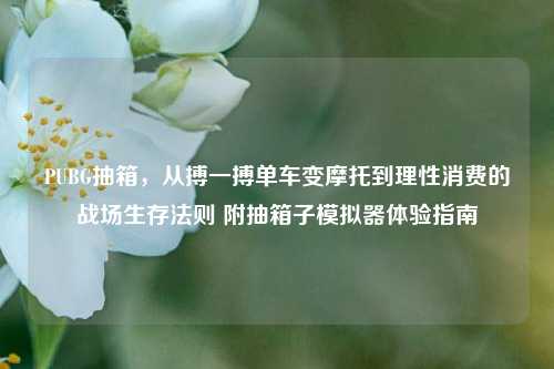 PUBG抽箱,从搏一搏单车变摩托到理性消费的战场生存法则 附抽箱子模拟器体验指南