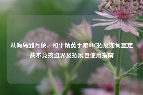 从海岛到万象,和平精英手游DLC拓展如何重定战术竞技边界及拓展包使用指南