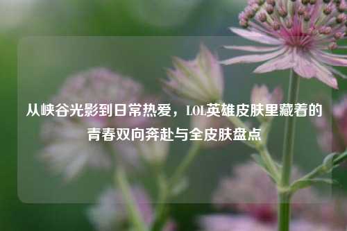 从峡谷光影到日常热爱，LOL英雄皮肤里藏着的青春双向奔赴与全皮肤盘点