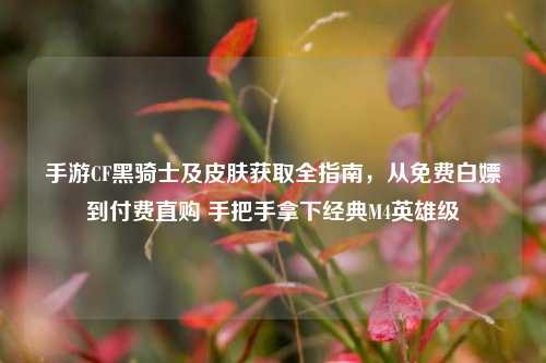 手游CF黑骑士及皮肤获取全指南,从免费白嫖到付费直购 手把手拿下经典M4英雄级